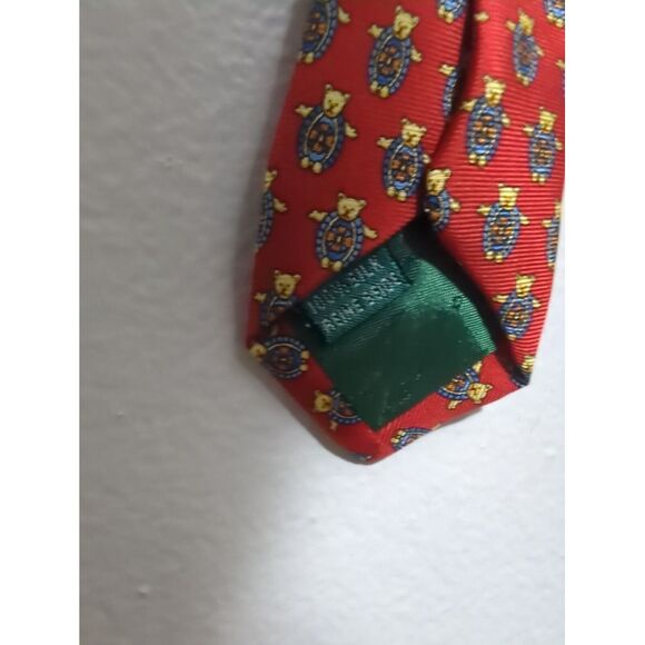 Zadi Andrews Ties Silk Neck Tie Red Bears Reine Seide‎ Made in Italy - Picture 6 of 6